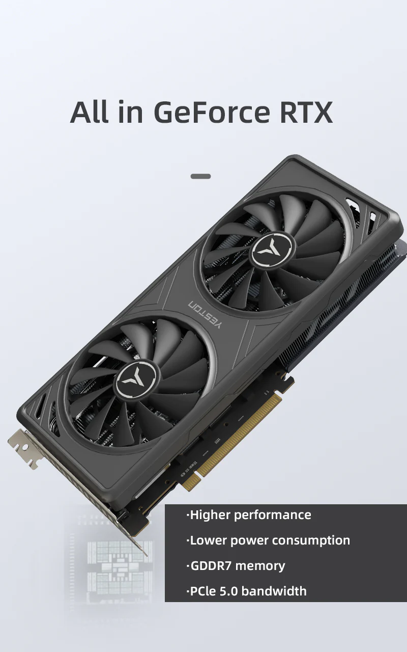 (Promotion)Yeston GAEA Nvidia GeForce RTX 5060 8G 128bit GDDR7 Gaming GPU Graphics Card - Image 6