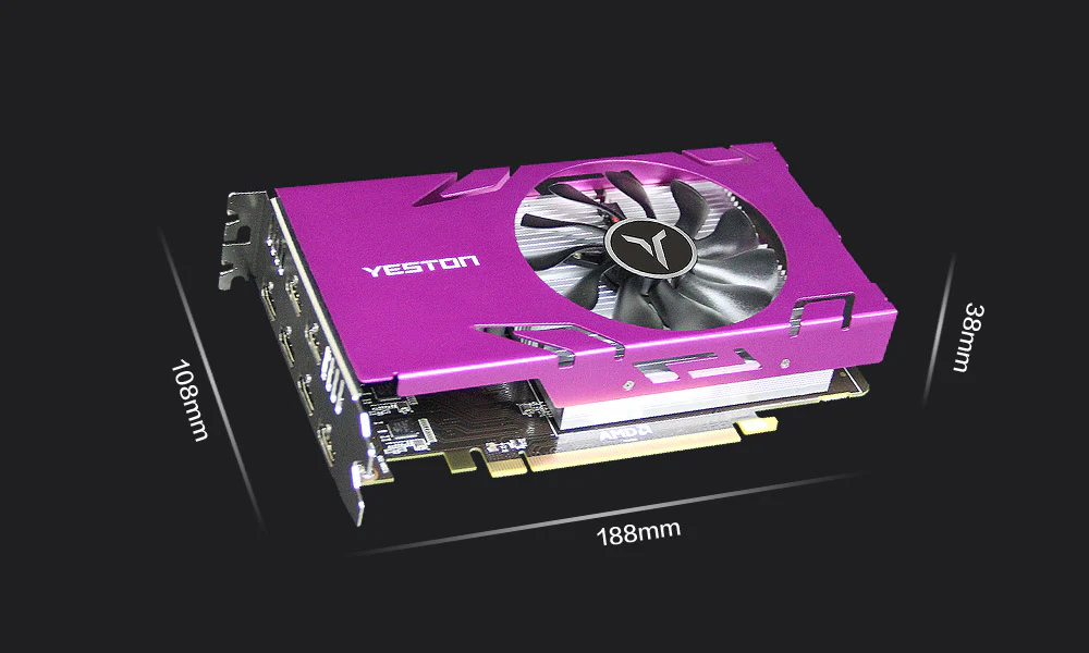 Yeston Radeon R7 350-4G 6HDMI 4GB 128bit GDDR5 800MHz 512processors PCIExpress 3.0*16 video cards 6 Screen Graphics Card DirectX12 6*HDMI compatible graphics card of Desktop - Image 8