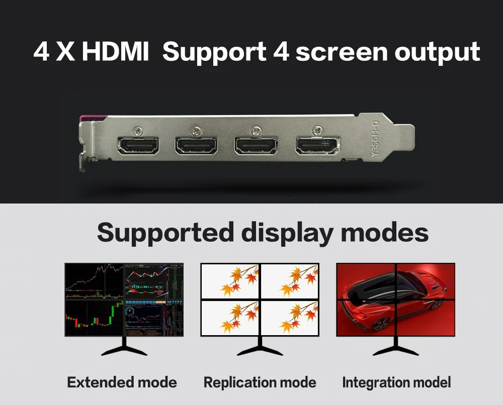 Yeston Radeon RX 550 4GB GDDR5 1183MHz 512processors video cards PCIExpress 3.0 DirectX12 Single Slot 4*HDMI compatible graphics card of Desktop - Image 6