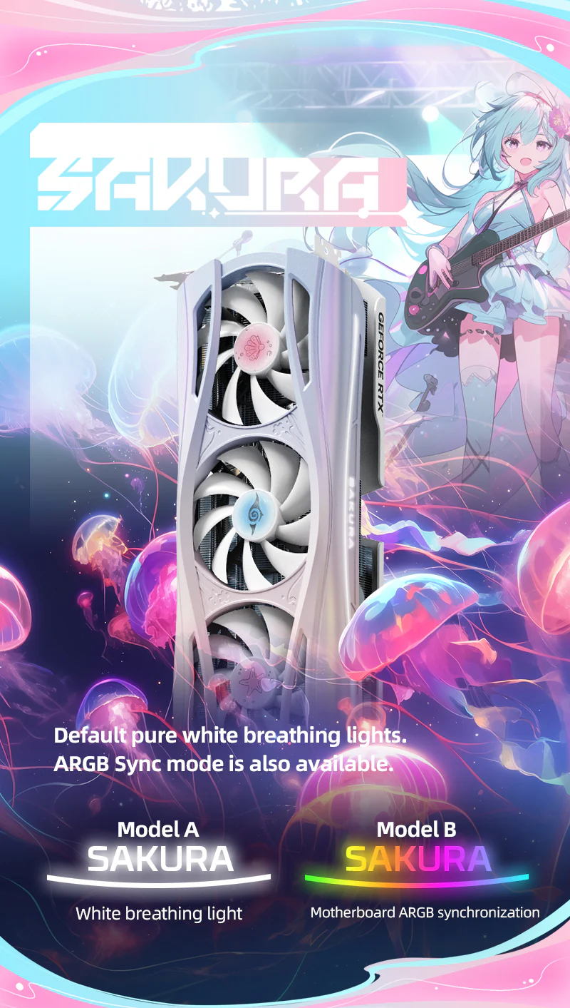 (Promotion-Some areas have no inventory)Yeston Sakura Atlantis Nvidia GeForce RTX 5080 Graphics Card GDDR7 16G 256bit Gaming GPU - Image 8